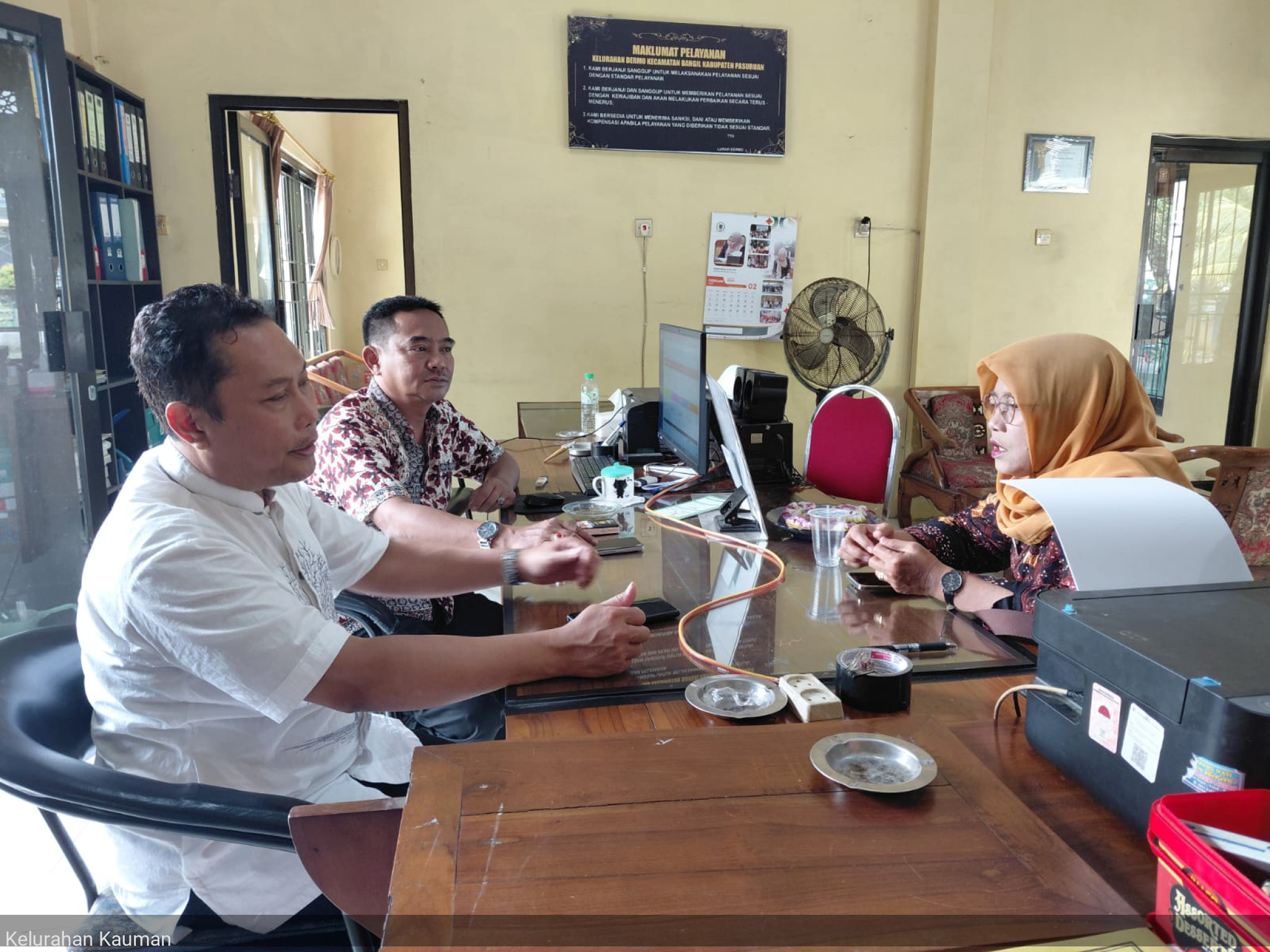 Koordinasi dengan Lurah Dermo