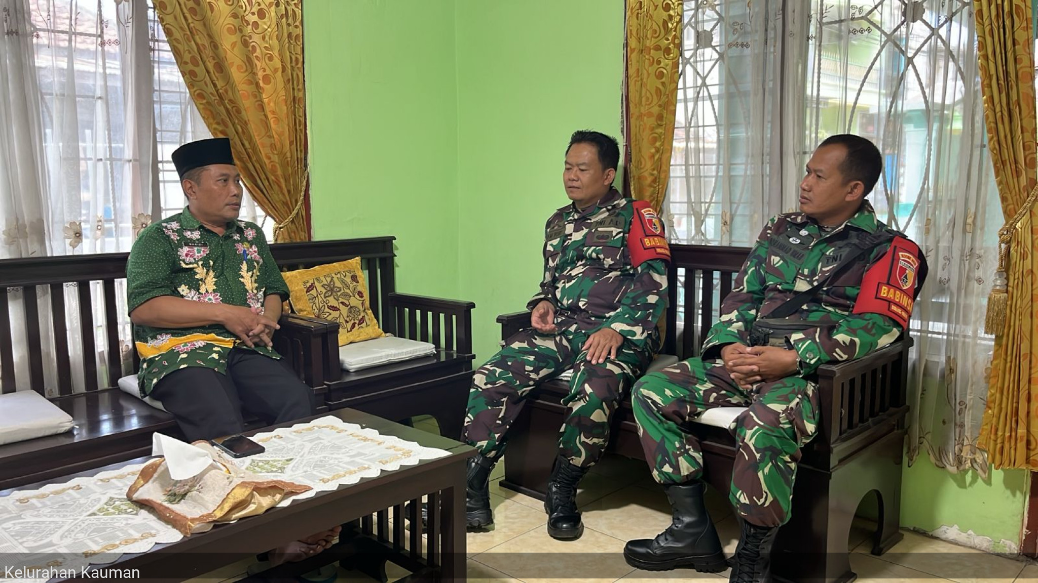 Koordinasi dengan Babinsa Kauman